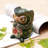 Dakota Fields Handmade Midnight Owlet Wood Figurine