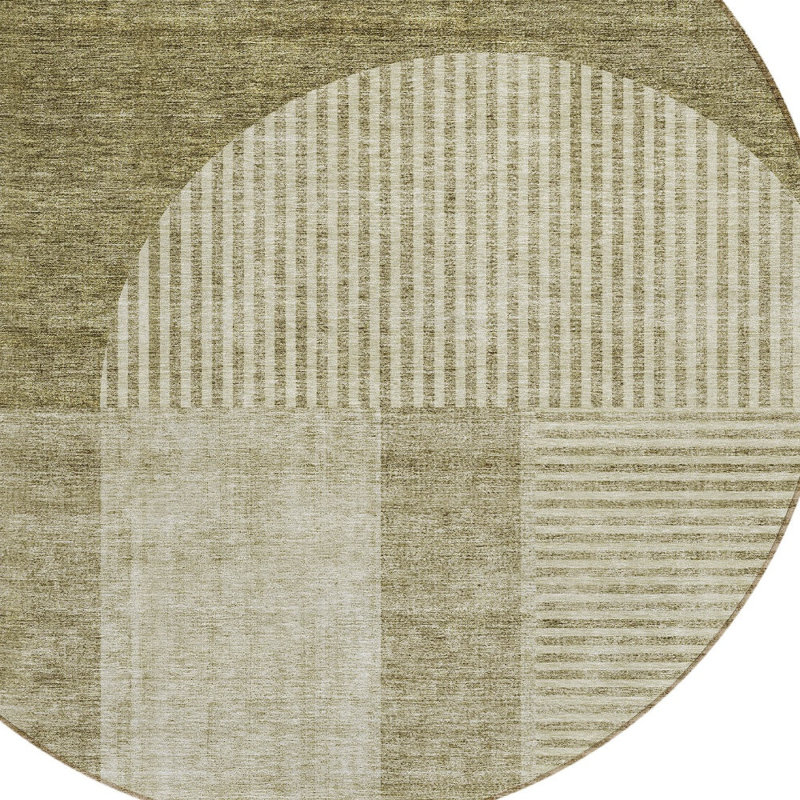 Tapis rond beige 8 po