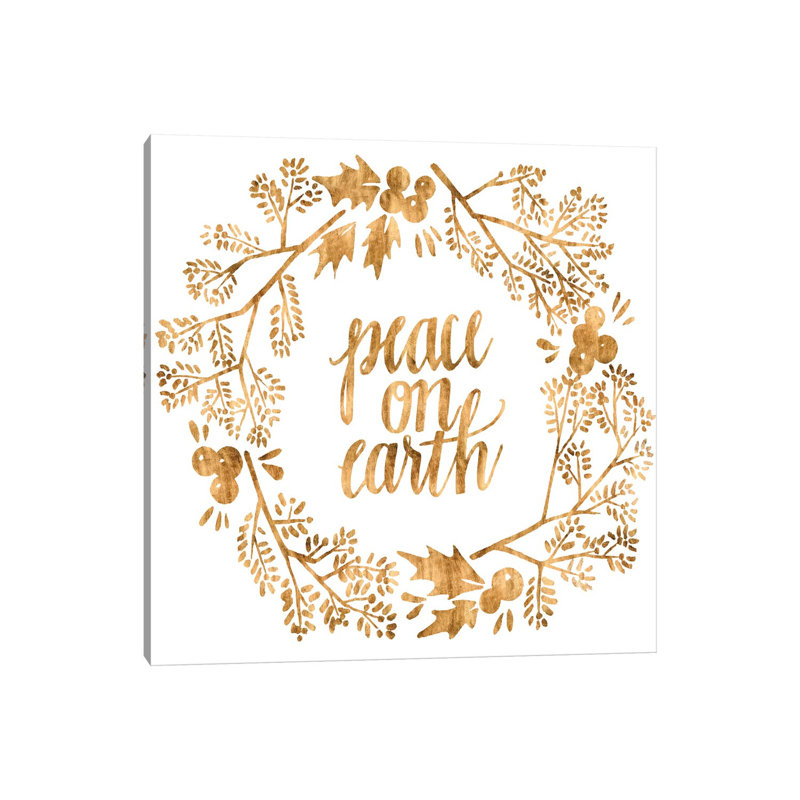 Golden Christmas II by Grace Popp - No Frame Print on Canvas, 66.04 cm H x 66.04 cm W x 3.175 cm D
