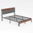 Modern Bed Frame with Charging Station and Upholstered Headboard-21771594