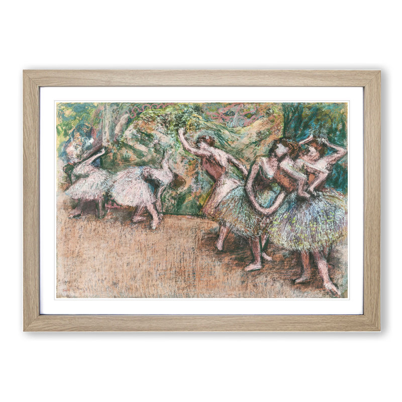 Ballet Scene by Edgar Degas - Picture Frame Painting, 36cm H x 48cm W x 2cm D, Oak Framed