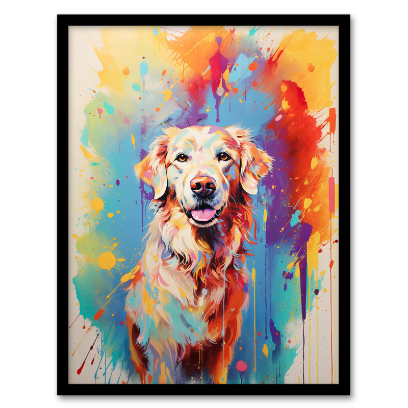 Cream Golden Retriever Dog Lover - Single Picture Frame Print