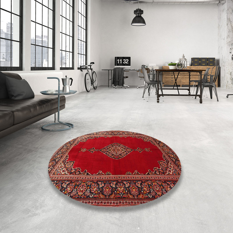 Laith Oriental Indoor Rug, Round 7'