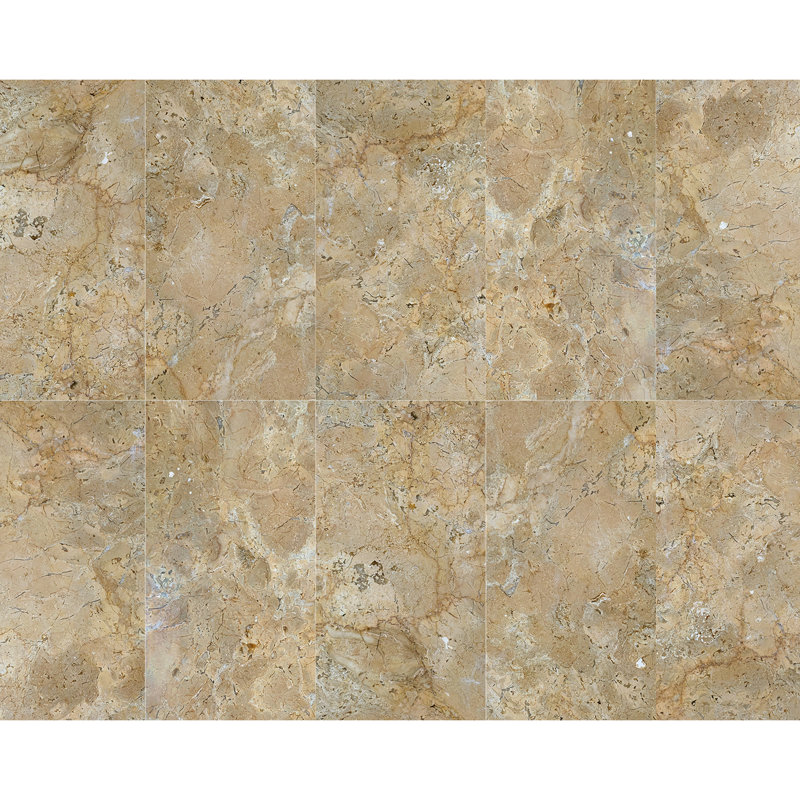 Carreau de marbre jaune beige or 12 x 24, pierre naturelle, poli pour une maison charmante 12 * 24, poli, transformant les espaces avec élégance