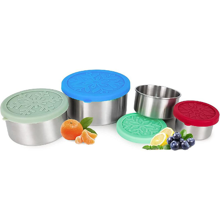 Round Stainless Steel Containers with Silicone Lids - What's Good