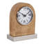 Horloge décorative en bois de manguier avec base en métal pour le style de bureau