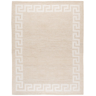 Ebony 780 Hand Tufted Wool/Cotton Geometric Rug in Beige/Ivory