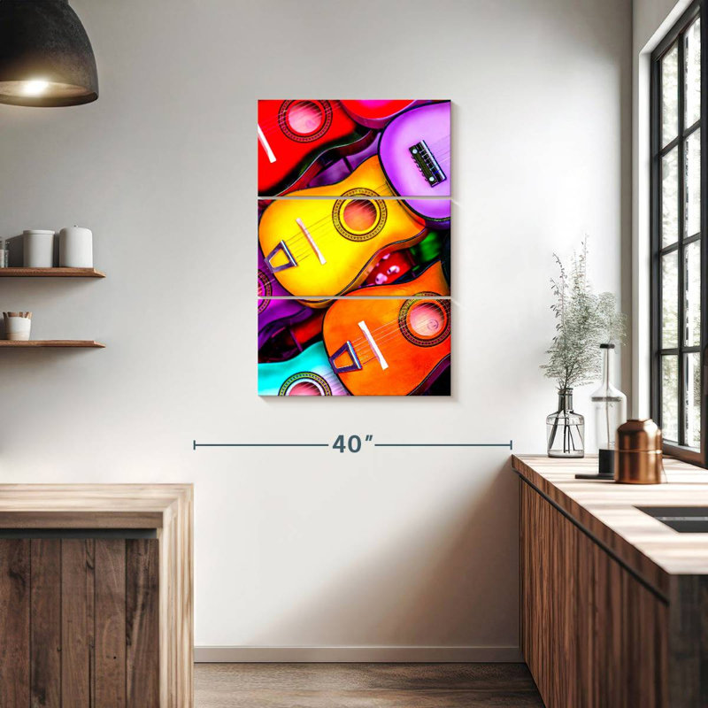 Couleurs de guitare, H 38 po x l 24 po