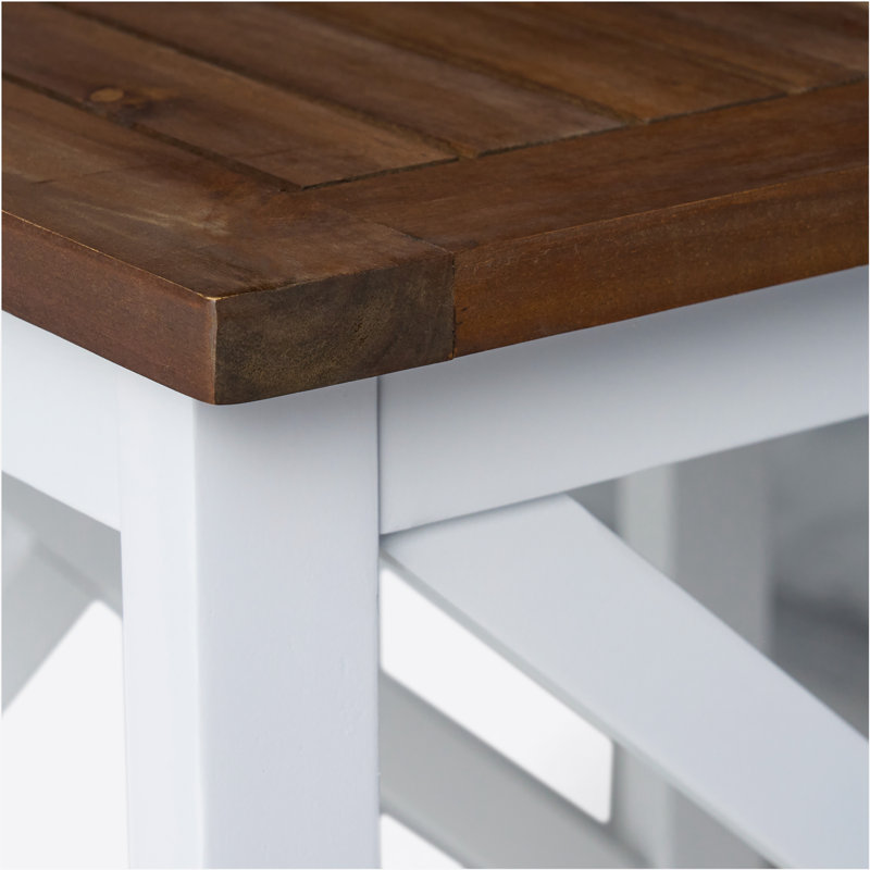 Akins End Table, White