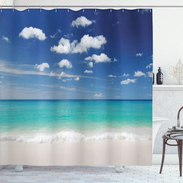Ebern Designs Kelley Shower Curtain with Hooks Included | Wayfair