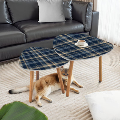 Ensemble de 2 tables basses gigognes Triangle