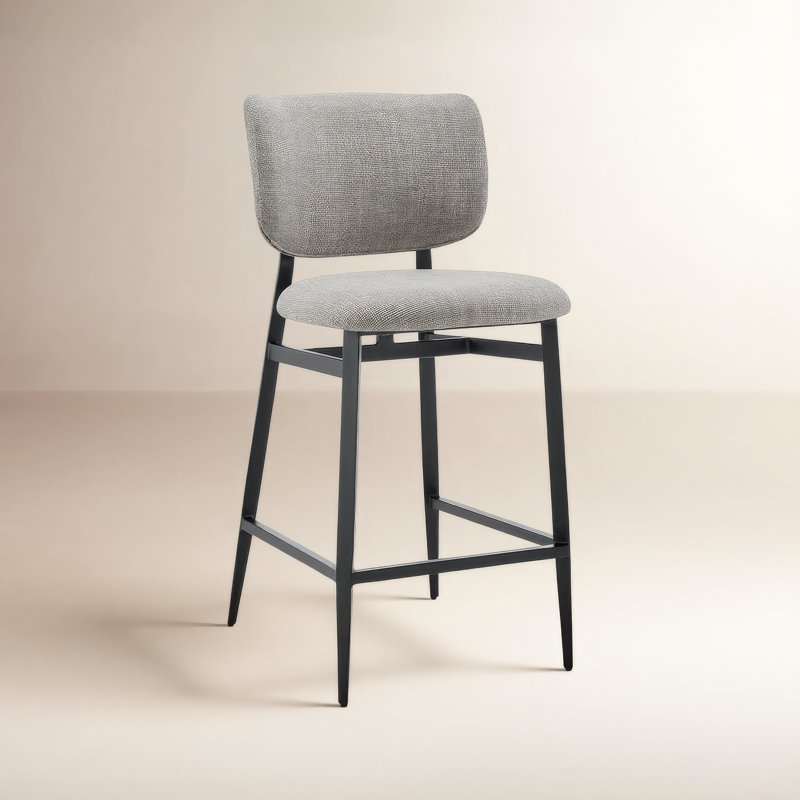 Inola Upholstered Counter Stool, Gray