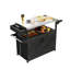 Chariot pour îlot de cuisine extérieur avec armoire de rangement en acier inoxydable et roues pour patio-226839237