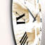 Golden Abstract Strokes - Horloge murale moderne-60187906
