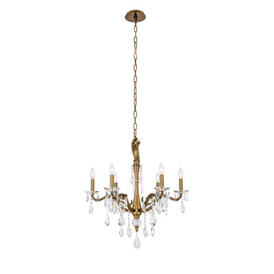 Lustre historique en laiton / transparent Venere 6 LT Allegri