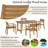 Susa 4 - Person Acacia Wood Patio Dining Set with Rectangular Table-7684099