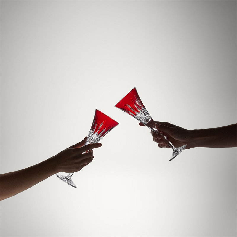 Lismore Red Toasting Flute 170ml 5.5oz Set of 2