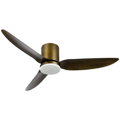 Arzhin 52" Flush Mount  Smart Ceiling Fan with Dimmable LED Light
