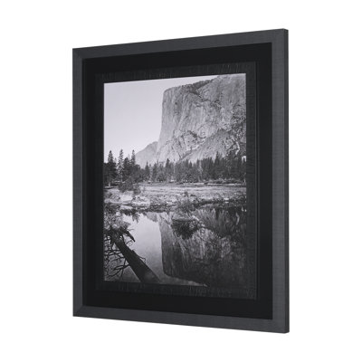 «Mirror Lake» par Carleton E Watkins, reproduction d'art encadrée à la main