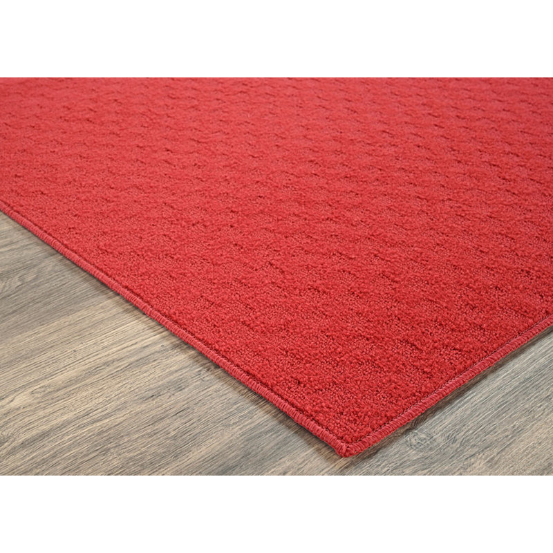 Tapis rouge touffeté Esther, Carré 12 po