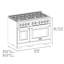 ZLINE 48 in. 8 Burner Double Oven Gas Range in Stainless Steel and Champagne Bronze Accents