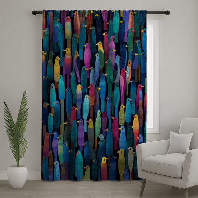 Rideaux colorés et occultants pour oiseaux, 1 panneau