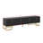 Modern Media Console TV Stand With Gold Accents And Geometric Pattern Design-606235269