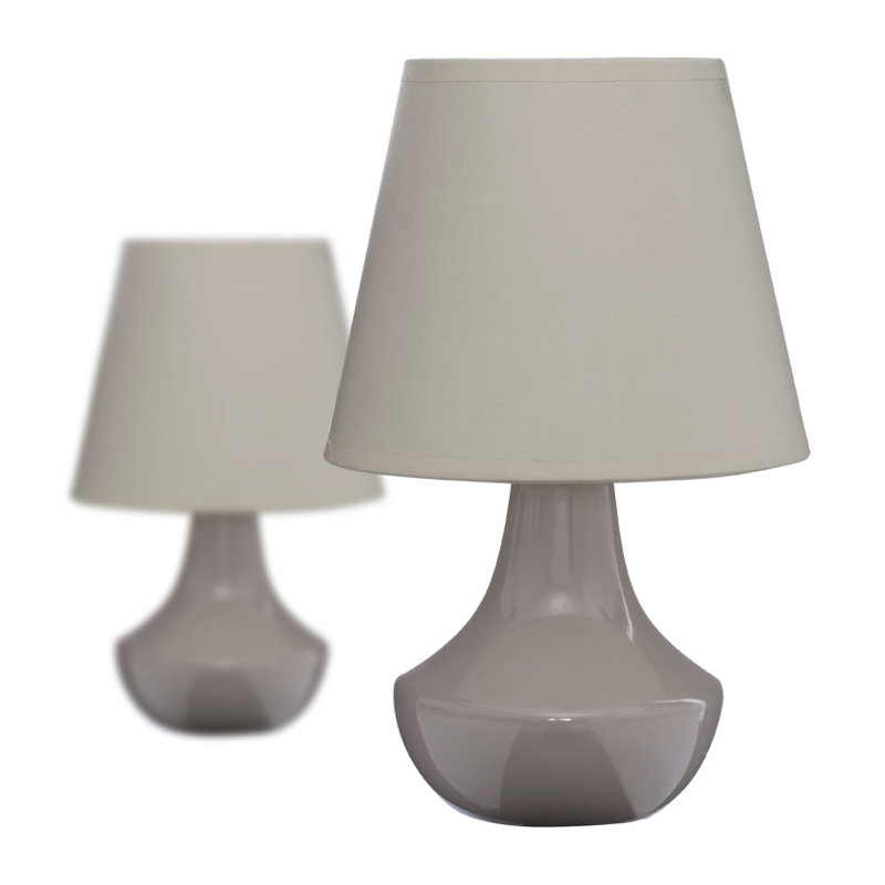 Ilona 40cm Grey Table Lamp, Grey