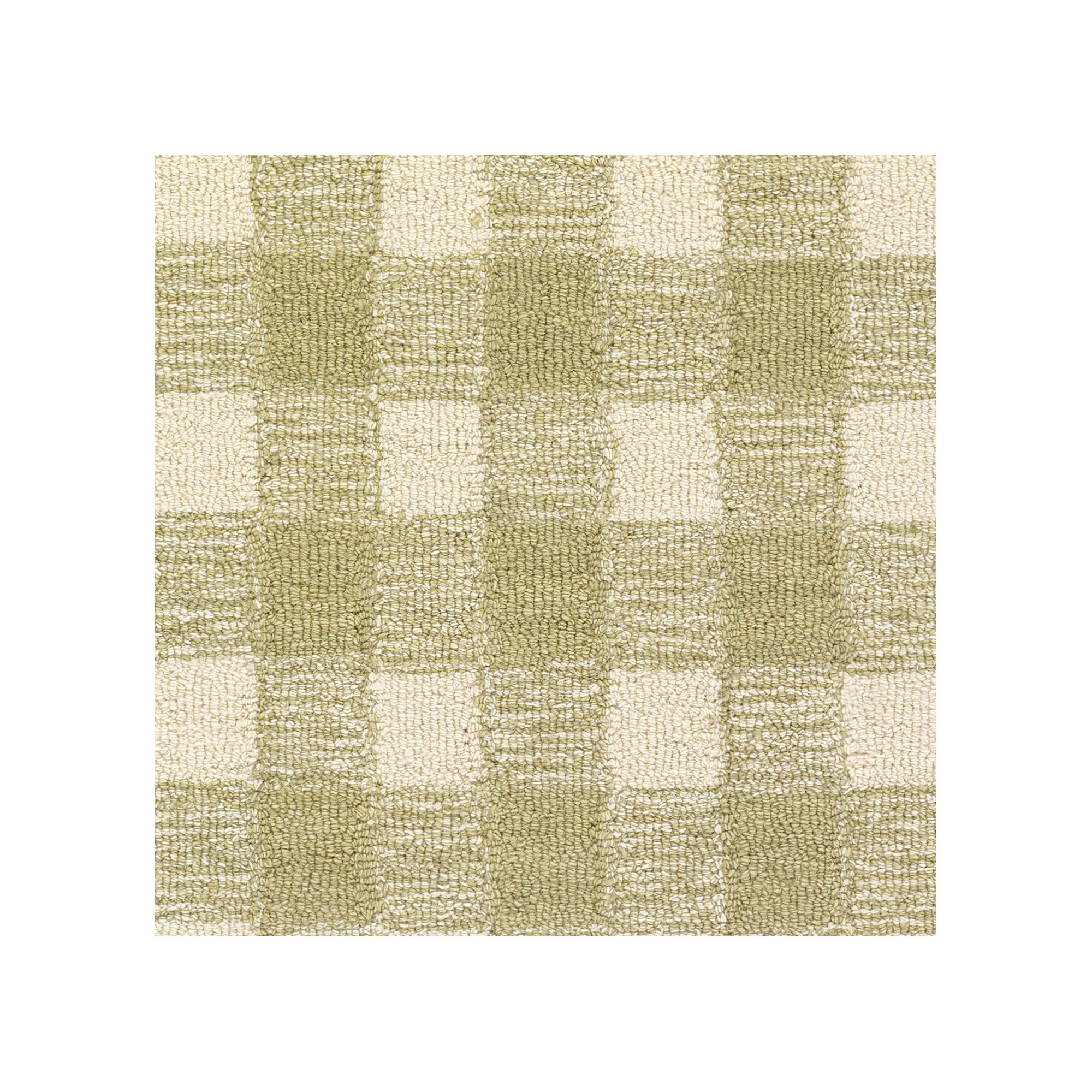 Alcona Hand Tufted Wool Plaid Green Area Rug, Rectangle 7'10" x 9'10"