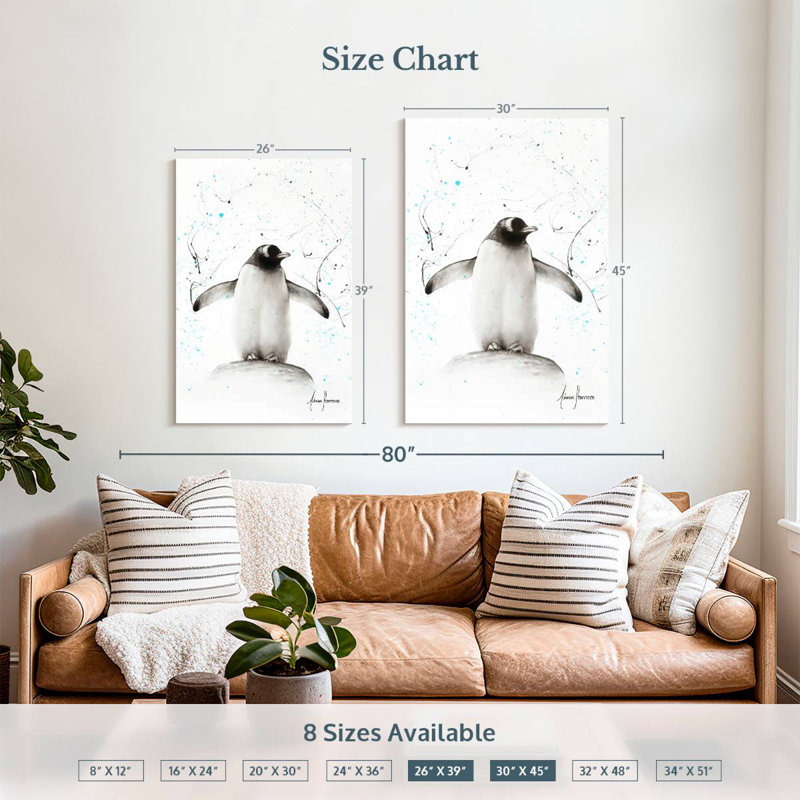 Brampt Penguin Parade, 39" H x 26" W