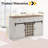 58.1" Width Farmhouse Sideboard Buffet With 3-Drawer And Wine Storage