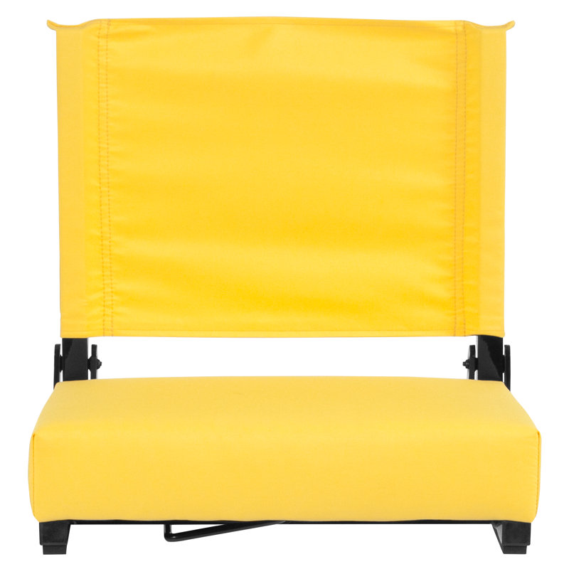 Grandstand Comfort Seats by Flash - Lightweight Stadium Chair with Handle & Ultra-Padded Seat, Yellow