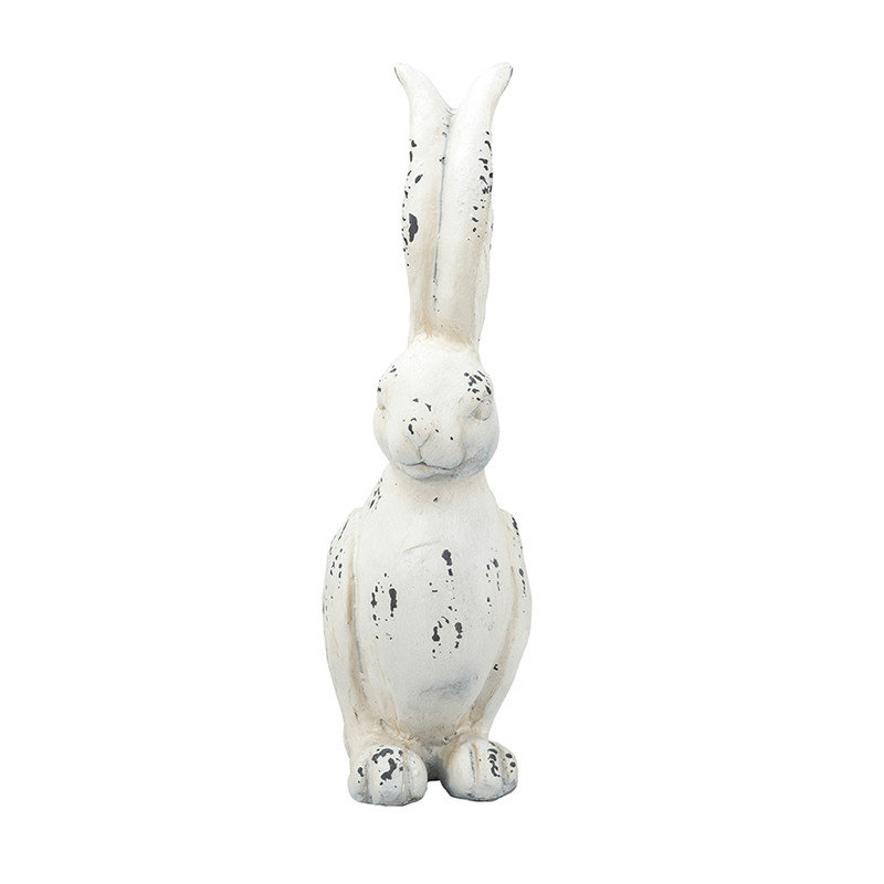 Figurine de lapin 8,3 x 5,1 x 18,5 po, blanc