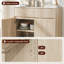 Buffet moderne avec portes cannelées, buffet avec rangement, crédence contemporaine pour salle à manger, cuisine et salon-681847616-681847620