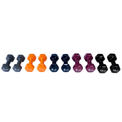 Antislip Vinyl Coated Hex Dumbbell Weight Set