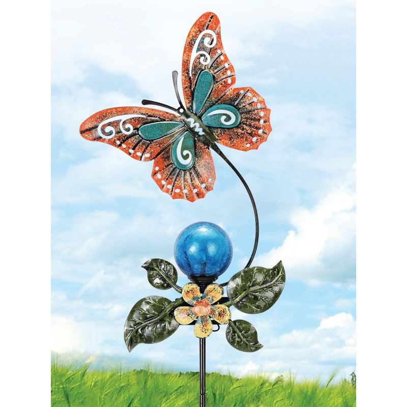 Piquet de jardin solaire Dora Butterfly, Bleu