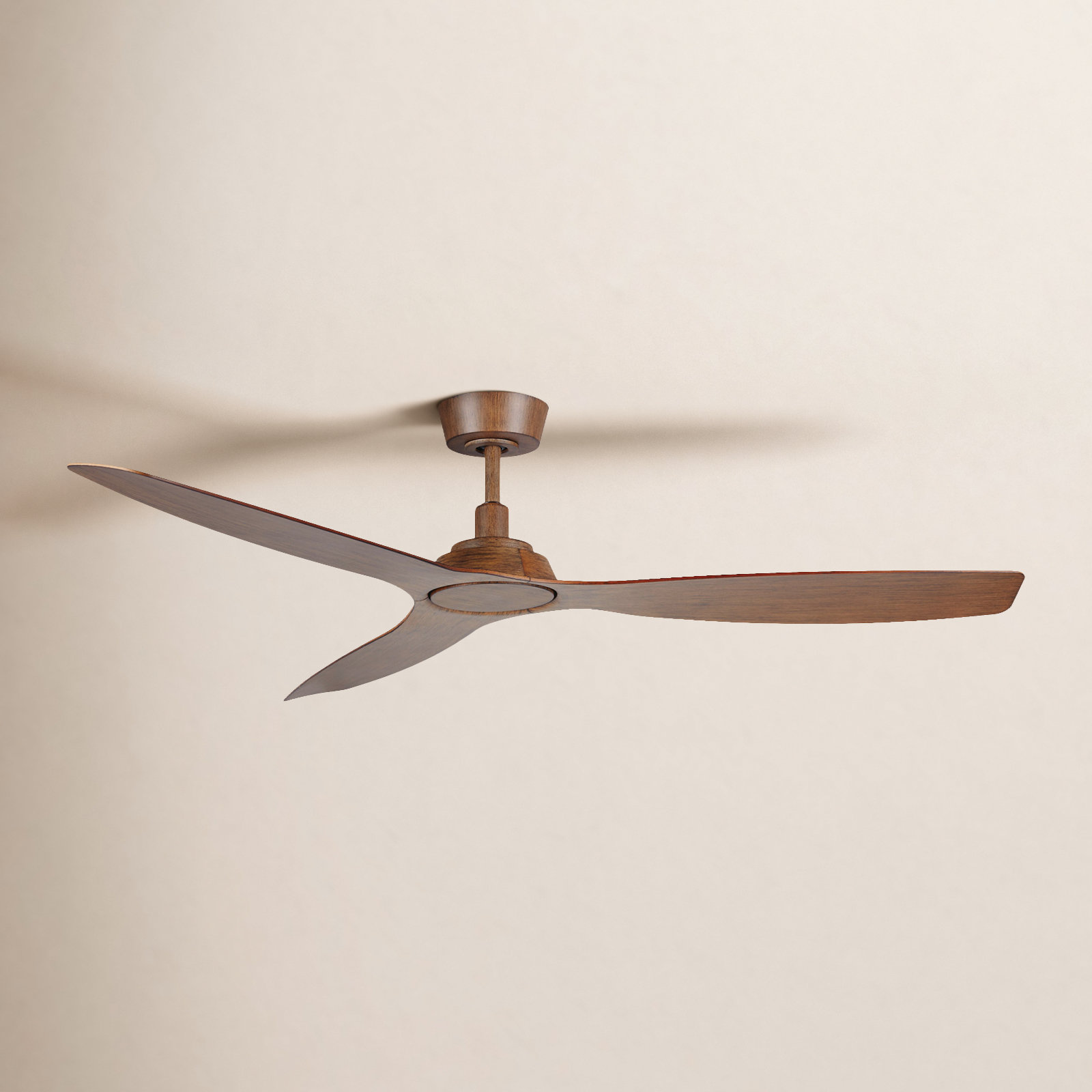 52" Willow 3 - Blade Standard Ceiling Fan with Remote Control, Dark Koa