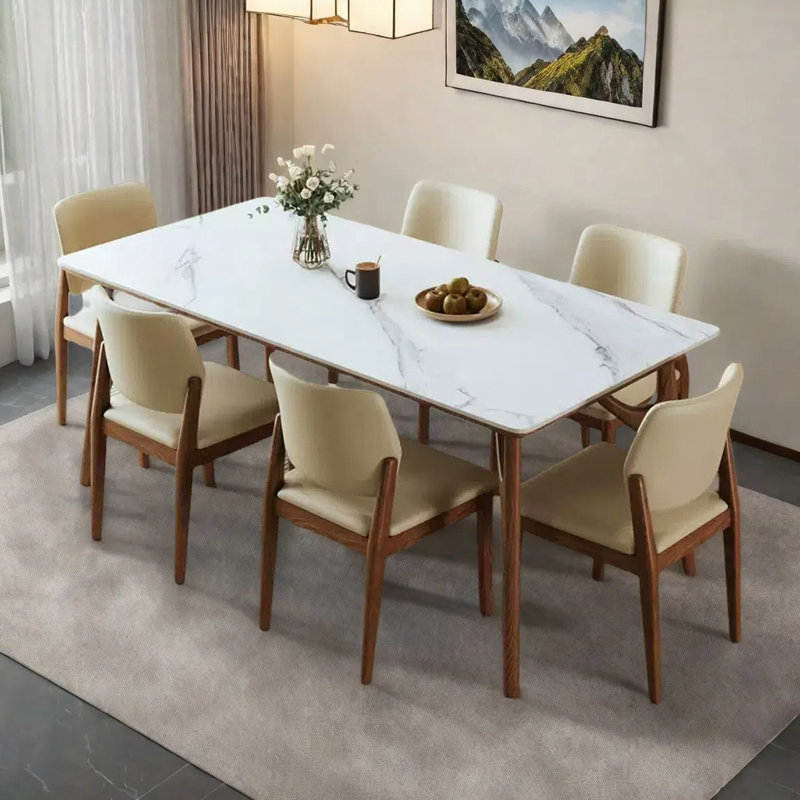 Simple modern dining table, 29.92"H x 70.87"L x 35.43"W