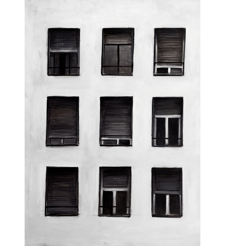 Windows Gray Architecture Outdoor Area Rug | Home Decor