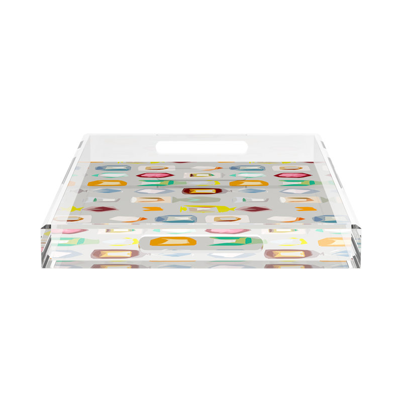 Colourpop Andre Acrylic Rectangle Decorative Tray, 22.5"W x 14.5"D x 2"H