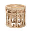 Modern Bohemian Natural Brown Rattan 2-Piece Nesting End Table Set