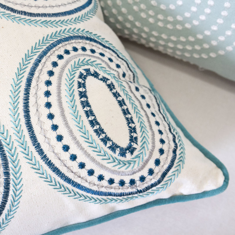  Embroidered Throw Pillow
