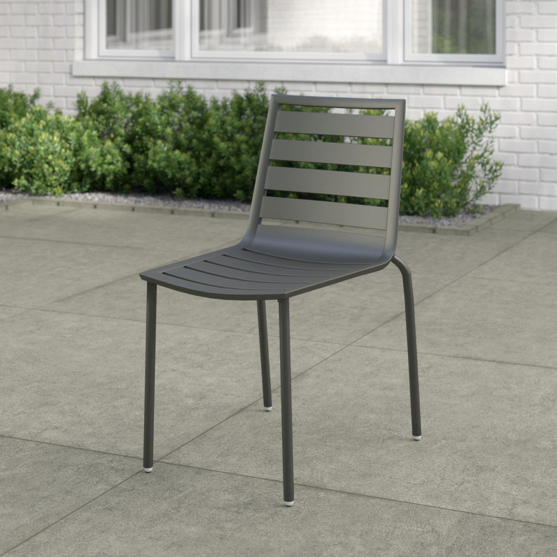 South Beach Premium All-Weather Wicker Outdoor Stacking Dining Side Chair