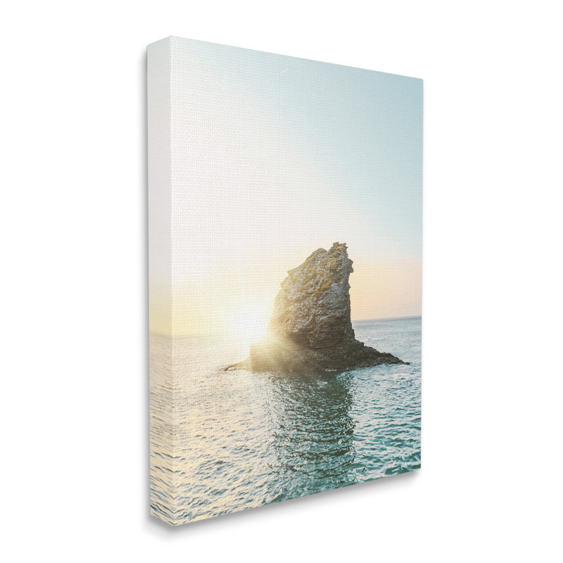 "Stupell Industries Ocean Rock at Sunset", art mural sur toile par Sissi et Seb, H 48 po x l 36 po x P 1,5 po
