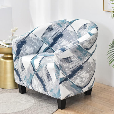 MIFXIN Club Chair Slipcover Stretch Tub Chair Cover 1 Piece Spandex Soft Armchair Slip Cover Removable Washable Arm Chair Couch Sofa Furniture Protector For Living Room Hotel