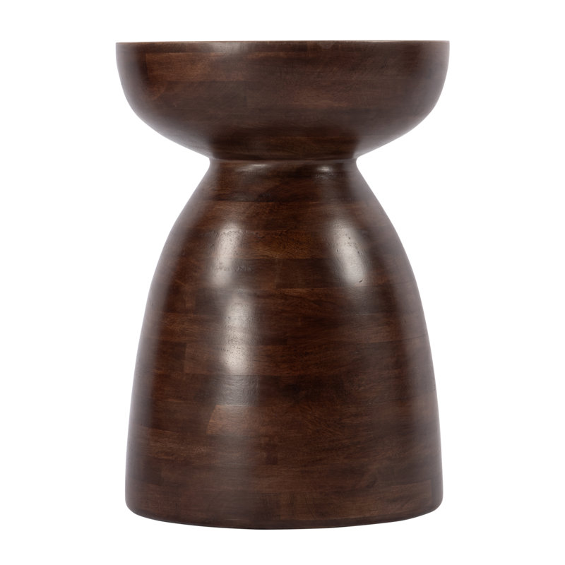 Giliana 13 in. W Round Solid Wood Side Table