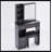 29.2" Small Size Left Drawer Desktop Vanity Table + Cushioned Stool, Extra Large Right Sliding Mirror, Multi Layer High Capacity Storage, Practical Fashionable Dresser, Suitable For Small Space-2065700698
