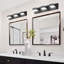 Éclairage pour meuble-lavabo 3 lumières à DEL à intensité variable avec têtes de lampe rotatives à 360 ° noires pour salle de bain, meuble-lavabo, miroir et salon-104032207-101806311