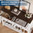 47.2" Buffet Sideboard Cabinet, Modern Farmhouse Coffee Bar with 2 Drawers, 4 Barn Doors, Wooden Storage Cabinet-59029212