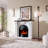 47''W Electric Fireplace Mantel, Wooden Surround Firebox Freestanding for TVs up to 60"